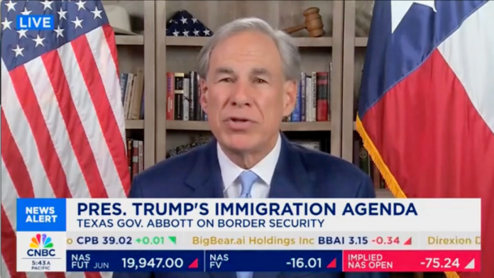 Daily illegal border crossings have sharply declined to single digits, Greg Abbott says