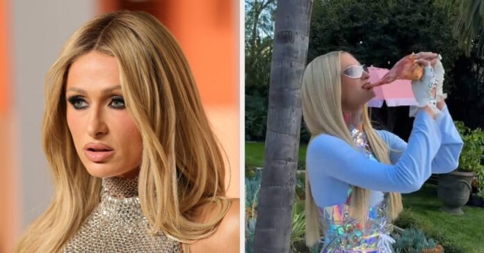 People Are Genuinely Baffled After Paris Hilton Revealed The “Life Hack” She Uses To Remove Grease From Her Pizza