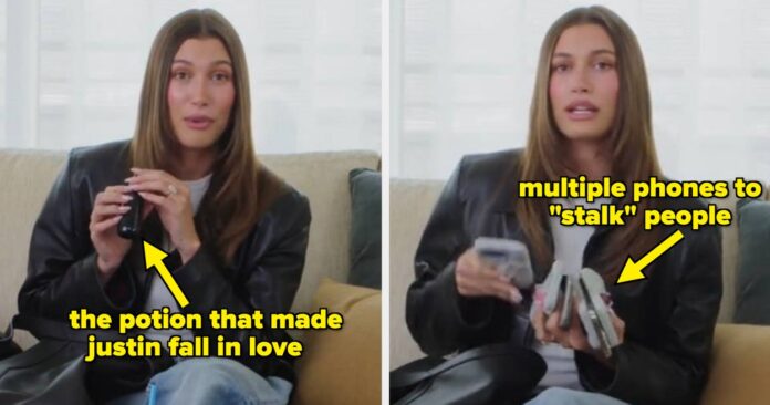 After Being Accused Of Plotting To Marry Justin Bieber As A Teen, Hailey Bieber Joked About Using A “Potion” From “A Witch” To Make Him Fall In Love With Her