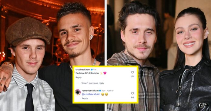 Romeo, Cruz Beckham Mock Nicola Peltz On Instagram