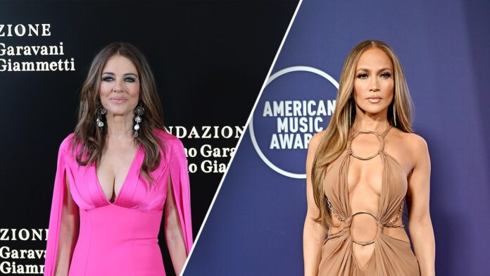 Elizabeth Hurley makes red carpet debut with new beau and JLo stuns at AMAs