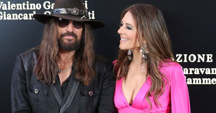 Billy Ray Cyrus and Liz Hurley make red carpet couple debut alongside actress' son Damian Hurley