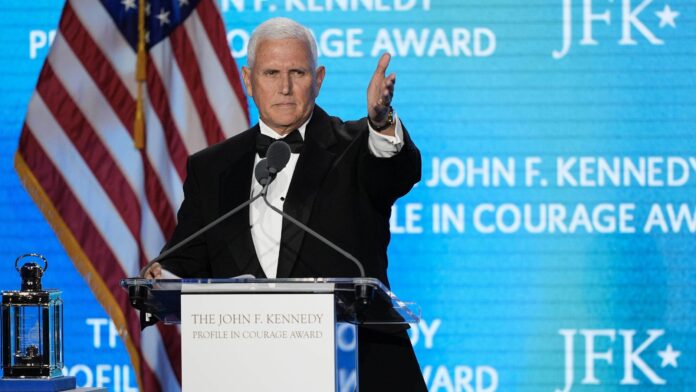 Former Vice President Mike Pence honored by JFK family with prestigious award