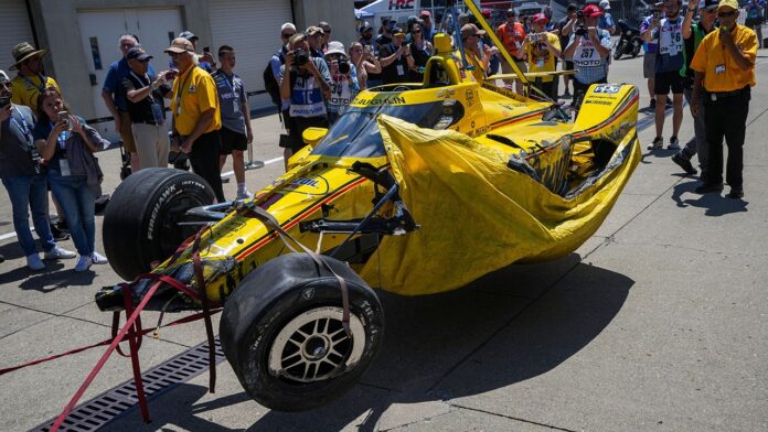 Indy 500 practice turns dangerous as McLaughlin flips car in violent crash