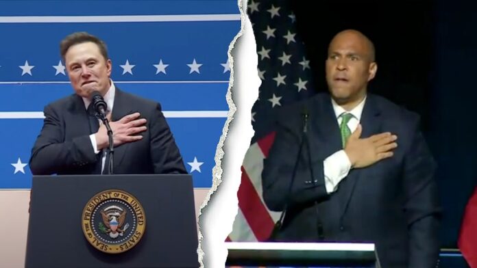 Musk accused of Nazi salute while Booker makes similar gesture with no outcry