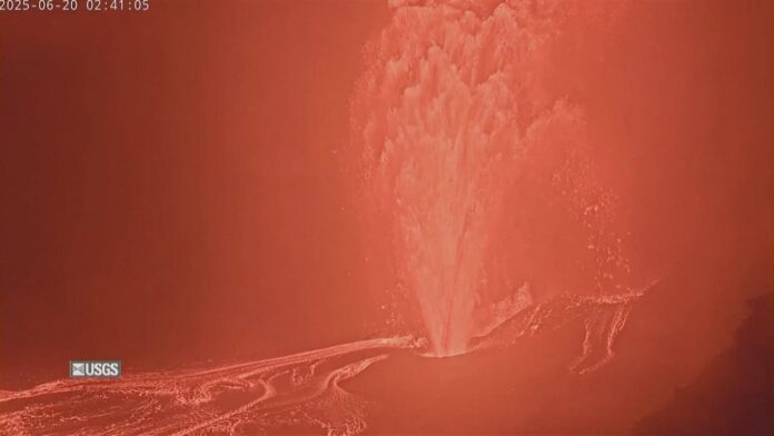 Lava shoots into the sky as Hawaii's Kilauea erupts again