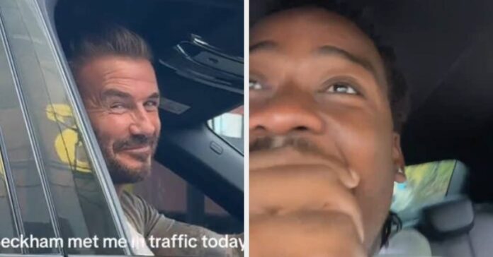 David Beckham Spotted In Traffic By Excited Fans