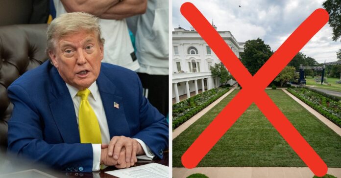 Donald Trump Is Paving Over The White House Rose Garden, And The Photos Of What It Looks Like Right Now Are Shocking