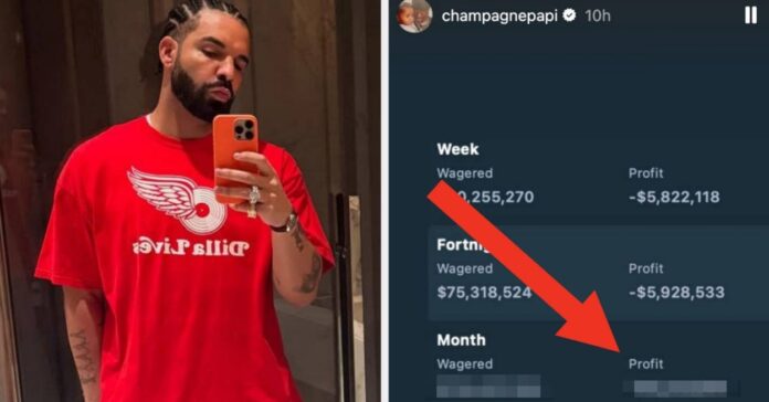 Drake Shares $8 Million Gambling Losses