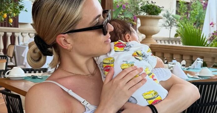 Adorable Aussie detail spotted in Sam Kerr's Spain holiday photos with fiancée Kristie Mewis and their baby son Jagger