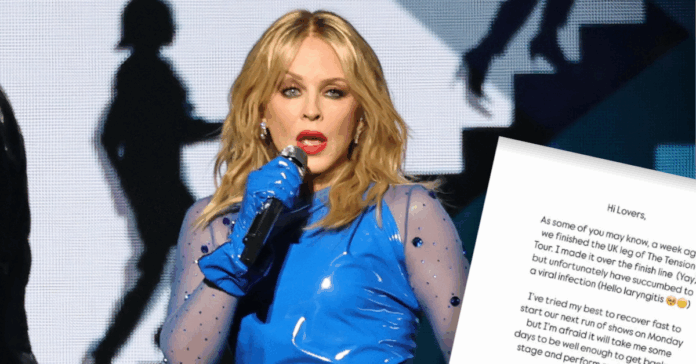 Kylie Minogue postpones run of Europe tour shows after 'succumbing to infection'