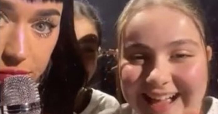 Katy Perry Lifetimes tour Australia: Singer records message to Aussie schoolgirl's teacher after pulling her on stage during Sydney show