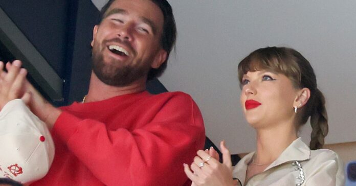 Taylor Swift and Travis Kelce cosy up in rare date night appearance at sporting event in Florida