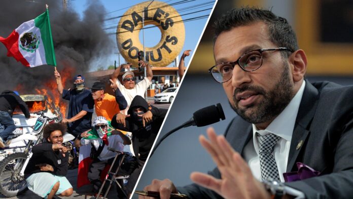 FBI Director Kash Patel warns rioters after anti-ICE protests injure agents in Los Angeles