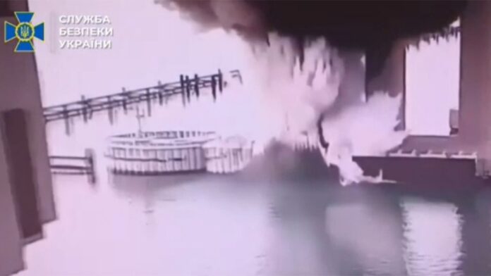 Ukraine ramps up pressure on Russia with underwater strike on Crimean bridge